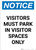 Notice: Visitors Must Park In Visitor Spaces Only Portrait