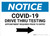 Notice: COVID-19 Drive Thru Testing Right Arrow Landscape - Wall Sign