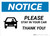 Notice: Please Stay In Your Car Thank You with Icon Landscape - Wall Sign