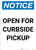 Notice: Open for Curbside Pickup Portrait - Wall Sign