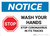 Notice: STOP - Wash Your Hands - Stop Coronavirus in Its Tracks Landscape - Wall Sign