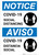 Notice: COVID-19 Social Distancing Bilingual with Icon Portrait - Wall Sign