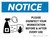 Notice: Please Disinfect Your Workstation with Icon Landscape - Wall Sign