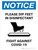 Notice Please Dip Feet In Disinfectant with Icon Portrait - Wall Sign