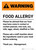 Warning: Food Allergy - Please be Advised - Portrait Wall Sign