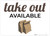 Take Out Available with Image Landscape - Wall Sign