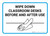 Wipe Down Classroom Desks Before And After Use with Icon Landscape - Wall Sign