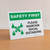 Safety First: Please Maintain Social Distancing with Icon Landscape - Desktop Sign