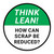 Think Lean: How Can Scrap Be Reduced Circular - Floor Sign