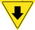Down Arrow Yield - Floor Sign