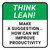 Think Lean: Make a Suggestion How Can We Improve Productivity Square - Floor Sign