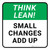 Think Lean: Small Changes Add Up Square - Floor Sign