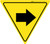 Right Arrow Yield - Floor Sign