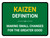 Kaizen Definition Landscape - Wall Sign