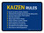 Kaizen Rules Landscape - Wall Sign