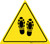Shoe Print Up Triangle - Floor Sign