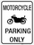 Motorcycle Parking Only - Wall Sign