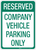 Company Vehicle Parking Only - Wall Sign