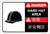 Danger: Hard Hat Area Bilingual Chinese - Label