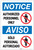 Notice: Authorized Personnel Only With Icon Bilingual Spanish - Label