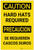 Caution: Hard Hats Required Bilingual Spanish - Label