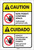 Danger: Non Permit Confined Space ANSI Bilingual Spanish - Label