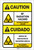 Caution: RF Radiation Hazard ANSI Bilingual Spanish - Label