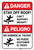 Danger: Stay Off Roof Can't Support Weight Bilingual Spanish - Label