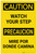 Caution: Watch Your Step Bilingual Spanish - Label