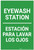 Eyewash Station Portrait No Icon Bilingual Spanish - Label