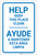 Help Keep This Place Clean Bilingual Spanish - Label