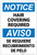 Notice: Ppe Hair Covering Required Bilingual Spanish - Label