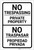 No Trespassing - Private Property Bilingual Spanish - Label
