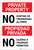 Private Property: No Hunting/Trespassing Allowed Bilingual Spanish - Label