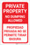 Private Property No Dumping Allowed Bilingual Spanish Portrait - Label