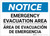 Notice: Bilingual Emergency Evacuation Area Landscape - Label
