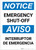 Notice: Bilingual Emergency Shut-off Portrait - Label