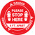Danger: Please Stop Here 6 Ft Apart Shoe Prints OSHA Circular - Floor Sign