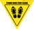 Stand Here Stay Clear Shoe Prints Yield - Floor Sign