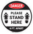 Danger: Please Stand Here 6 Ft. Apart Shoe Prints OSHA Circular - Floor Sign