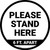 Please Stand Here 6 Ft. Apart Circular - Floor Sign