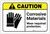 Caution: Corrosive Materials - Wear Required Protection ANSI Landscape - Label