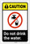Caution: Do Not Drink The Water with Icon ANSI Portrait - Label