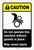 Caution: Do Not Operate This Machine Without Guards in Place ANSI Portrait - Label