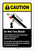 Caution: Do Not Two Block - Two Blocking the Crane Could Cause Injury ANSI Portrait - Label