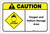 Caution: Oxygen Helium Storage Area ANSI Landscape - Label