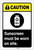 Caution: Sunscreen Must Be Worn ANSI Portrait - Label