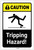 Caution: Tripping Hazard ANSI Portrait - Label