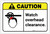 Caution: Watch Overhead Clearance ANSI Landscape - Label