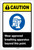 Caution: Wear Approved Breathing Apparatus ANSI Portrait - Label